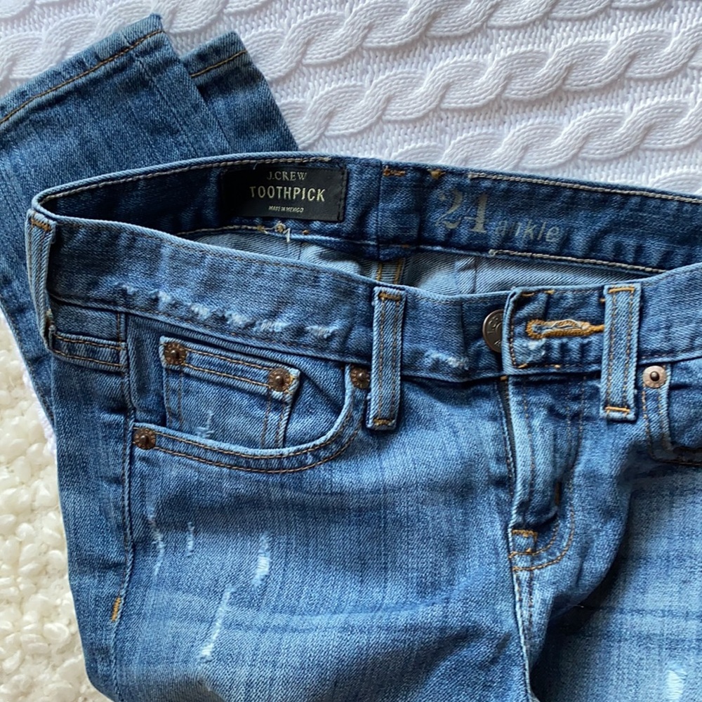 J. Crew Toothpick size 24 ankle jeans